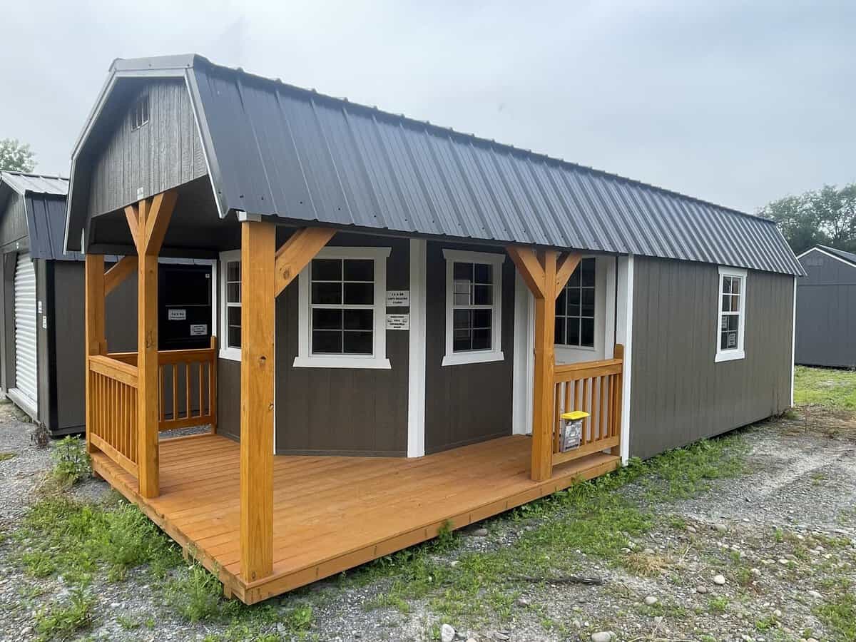 12X28 Deluxe Cabin Scaled - Sturdi-Built Sheds