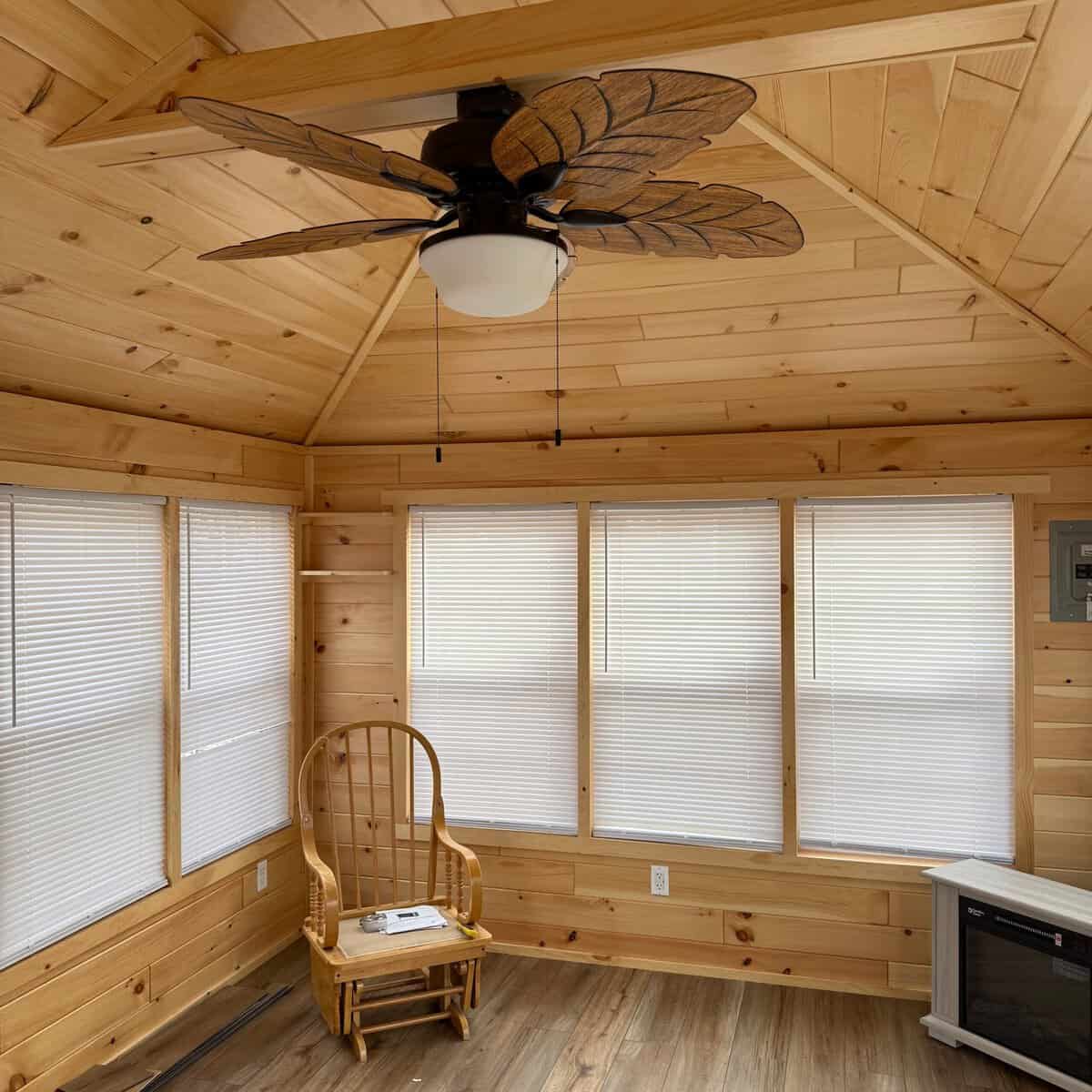 Hess Sunroom Interior2 Scaled - Sturdi-Built Sheds Vinyl Sunroom Finished